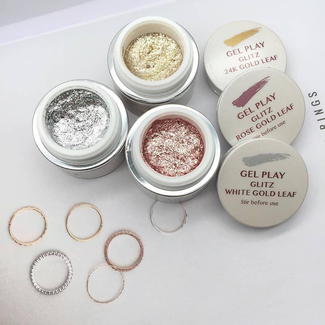 Gel-Play Glitz White Gold Leaf